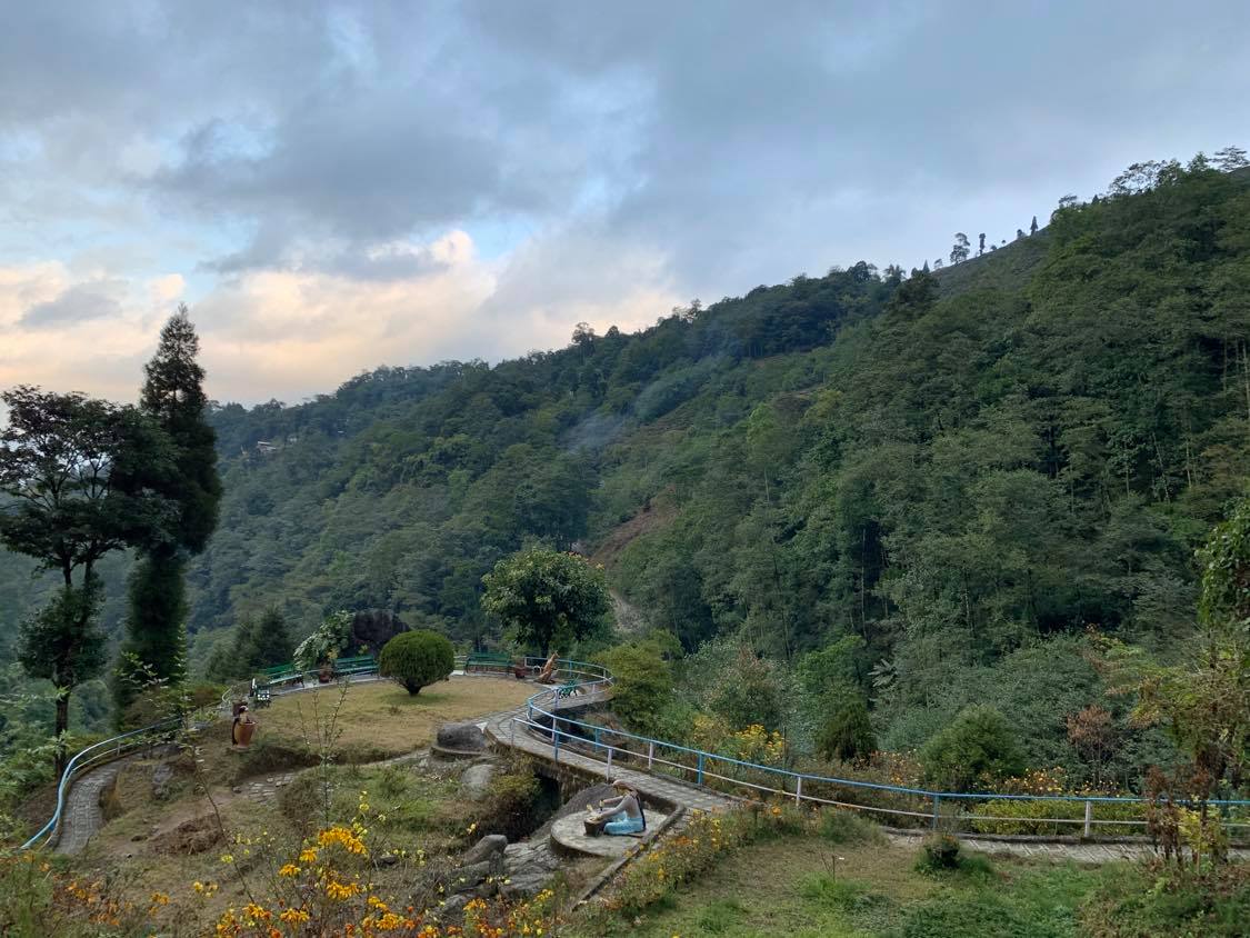 Beautiful Darjeeling moutains and tea fields