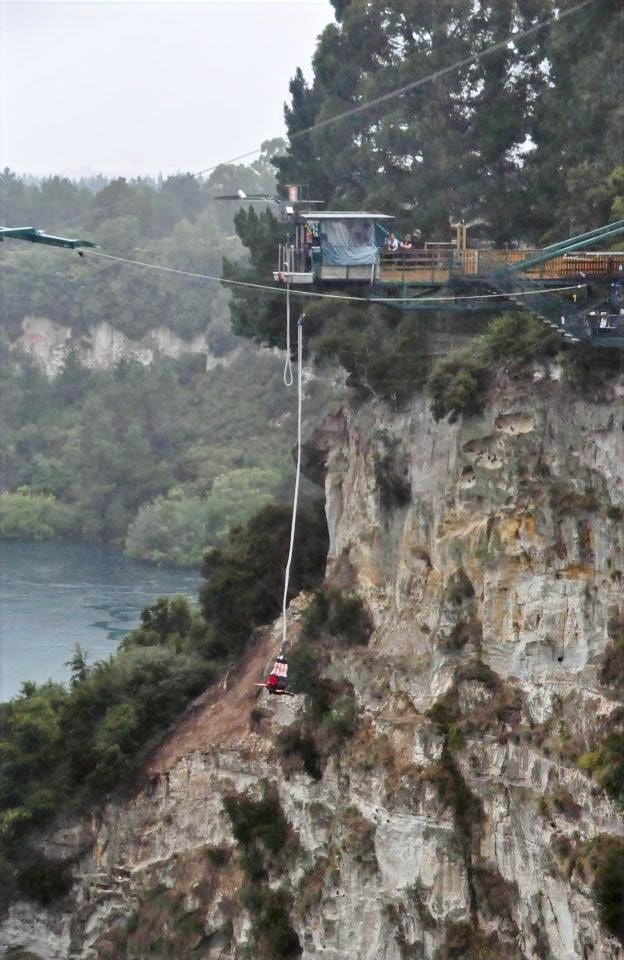 Our Bungy Jump over the Waikato River, Taupo