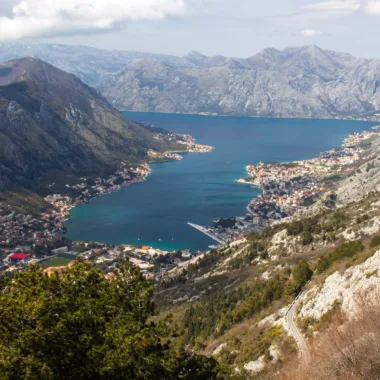 Passing the Bay of Kotor on a Bikepacking trip from Germany to Greece