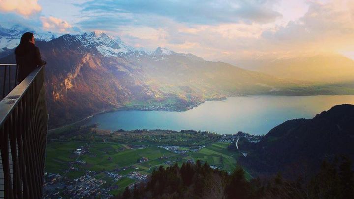 The view from the top of Interlaken, we picked the perfect time to arrive.