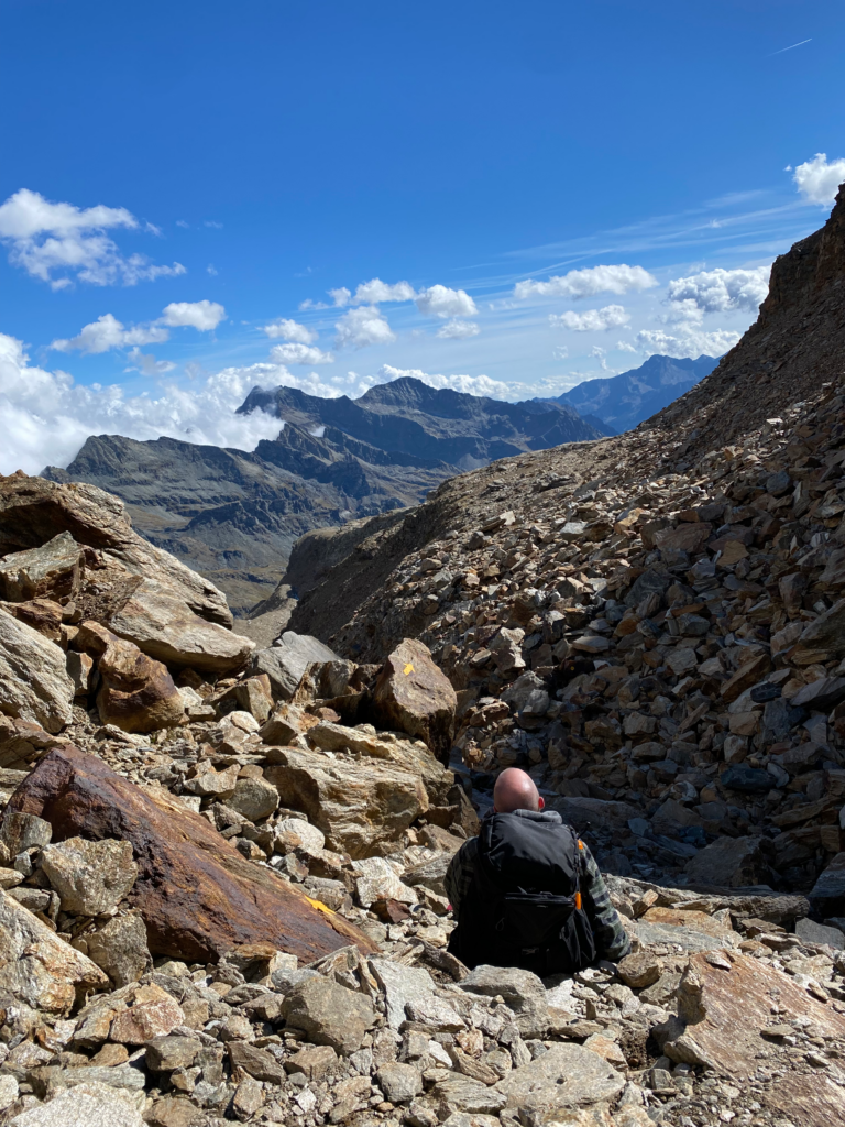 Ben Looking back down the rock fall and scree | © Travels and Wandering