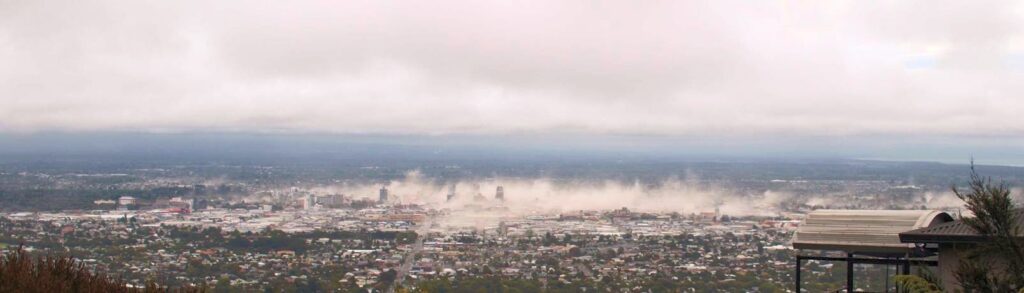 Chch skyline - I can't remember who took this but I remember seeing it on my twitter a few hours later. This was moments after the aftershock from the hills.