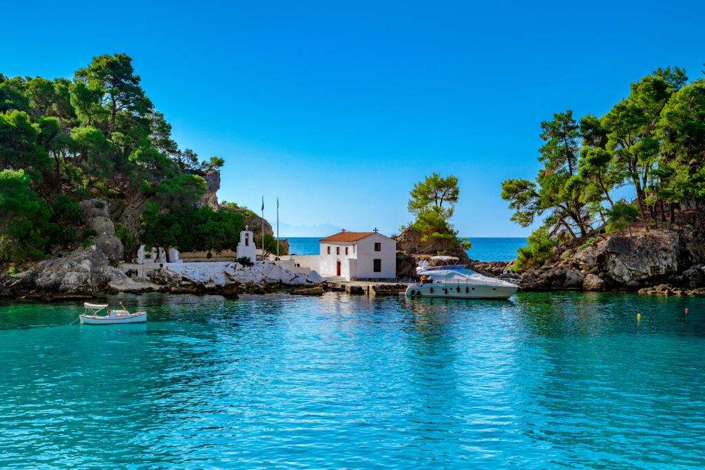 The island of Panagia in Parga, Greece
