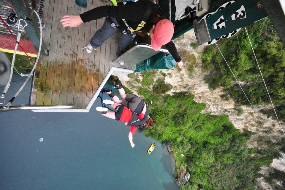 Bungy Jumping In Taupo, New Zealand