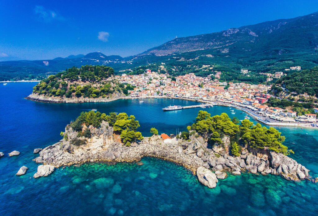 Drone footage of Parga from Unspalsh Callin Stan