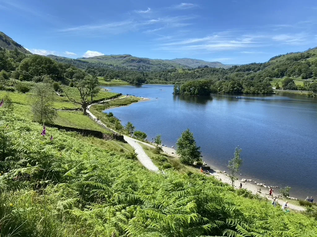 Heading up the track to Rydal Water in the Lake District, England
